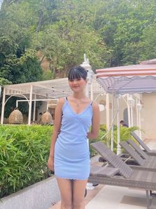 Blue Slip Dress