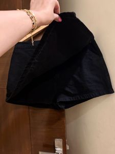Freakins Black Denim Skort