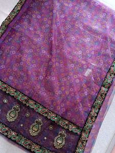 Net Purple Saree 💜