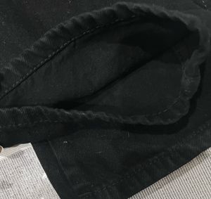 Black Staright Leg Denim Jeans