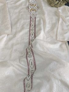Elegant White Kurta sherwani