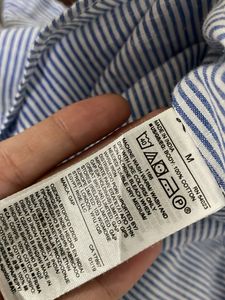 GAP Light Blue Striped Popover Shirt