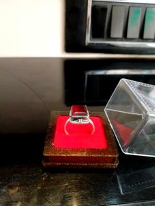 Red Diamond Ring Pure Silver 925