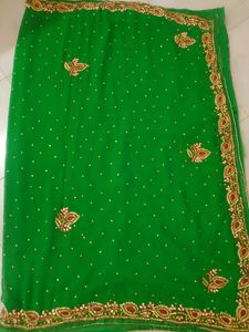 Saree Fully Worked With Blouse