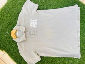 Mast And Harbour Formal Collar Tshirt Grey Color