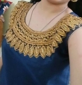 HeavyEmbroidery FullFlare Dress With Bottom&amp; Duppt