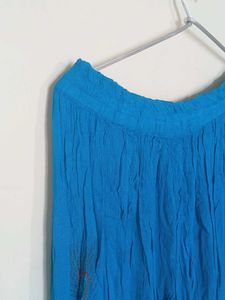 Blue Skirt With Sequence Size Free
