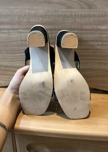 Black Block Heel Mules