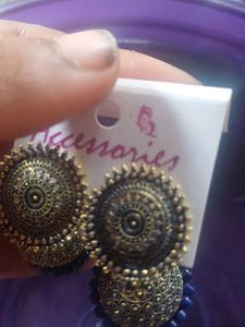 Blue Jhumka Earrings