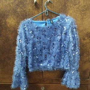 Blue Shimmer Party Top