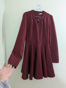 Korean Maroon Dress