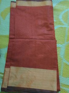 Rust Red Pattu Saree