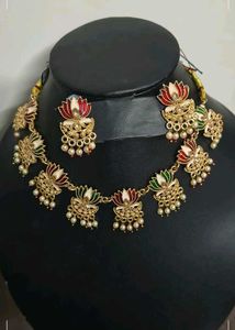Elegant Lotus Necklace Set
