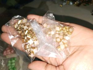 Stones buttons and beads ...Craft Supplies Lot