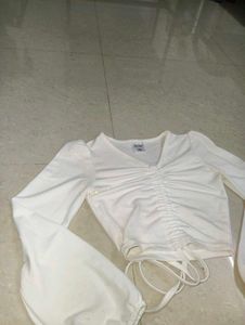 White Long Sleeve Top