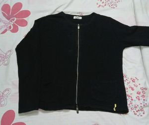 black sweater