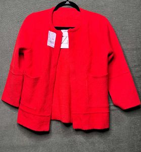 Red Zara Knit Jacket