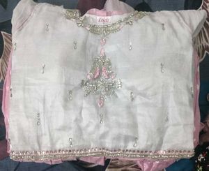 Didi White and Pink Embellished Top