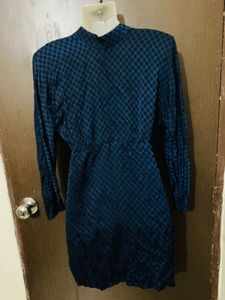Navy Blue Polka Dot Dress