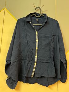 Navy Blue Button-Down Shirt