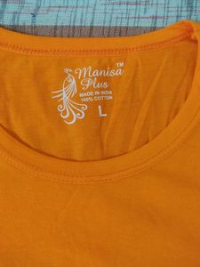 Orange Colour T Shirt For Women