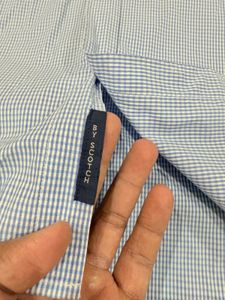 Scotch &amp; Soda Blue Checked Dress Shirt