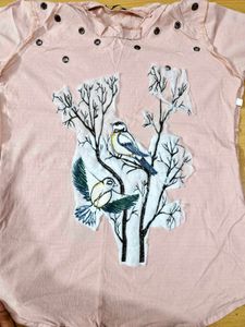 Pink Embroidery Top