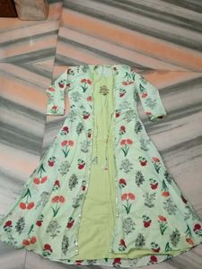 ETHNIC LONG KURTI WITH SHRUG