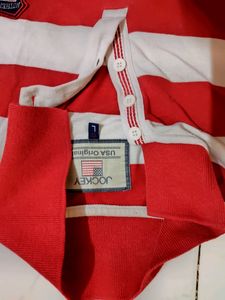 Jokey Red Checked Tshirts In Good Condition