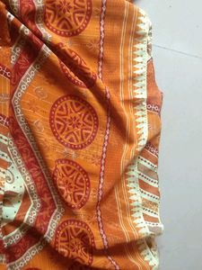 Mustard Printed Saree