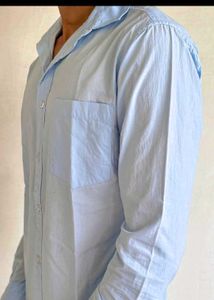 Dennis Lingo Blue Shirt 38 inch S Size