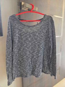 Gray Long Sleeve Top
