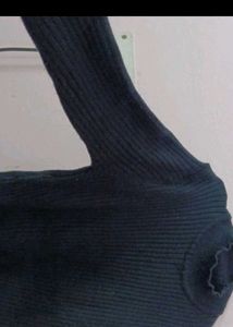 woolen Shrug With Black Sweater