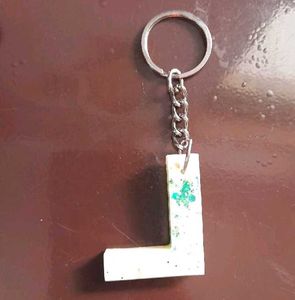 Initial 'L' Keychain