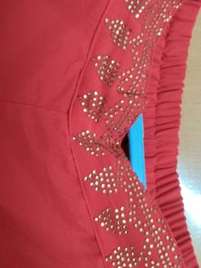Pink  Sleeveless Blouse, Palazzo And Overcoat