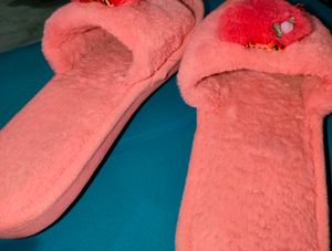 Rose Pink Soft Home Slippers