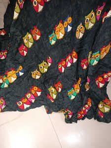 Long Gown(Black) With Mix Of Different Colours