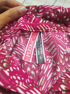 Vintage Pink Patterned Blouse