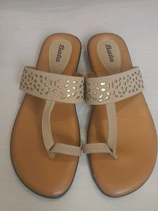 Bata Tan Flats