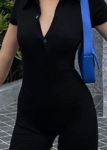 Rib Black Solid Fitted Play Suit🖤