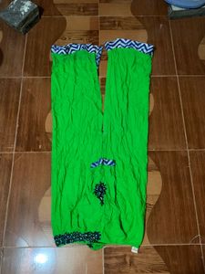 Green Kurta with Blue Detail