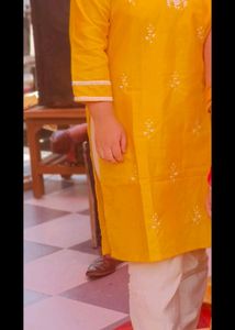 Embroidered Kurtis - Yellow &amp; Black