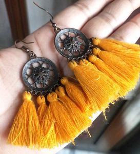 Mustard Rustic Earrings