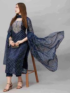 Elegant Striped Kurti Set