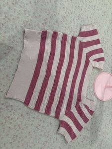 Striped Pink Knit Top