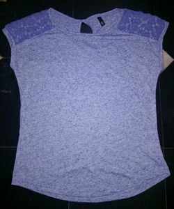 Lavender Lace Detail Top