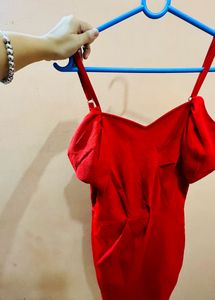 Bodycon Offshoulder Red Dress