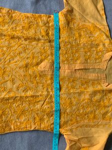 Orange Embroidered Kurti
