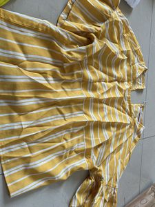 Yellow &amp; White Striped Blouse