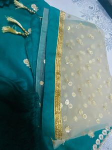 Green Embroidered Kurta Set